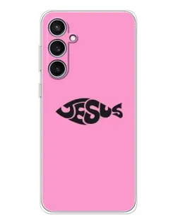 Чехол для Samsung Galaxy S24 FE с картинкой «Розовый символ  Jesus»