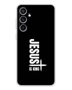 Чехол для Samsung Galaxy S24 FE с картинкой «Вертикаль веры Jesus»