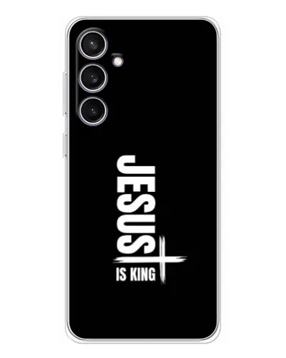 Чехол для Samsung Galaxy S24 FE с картинкой «Вертикаль веры Jesus»