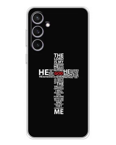 Чехол для Samsung Galaxy S24 FE с картинкой «Текстовый крест» Чехол для Samsung Galaxy S24 FE с картинкой «Текстовый крест»