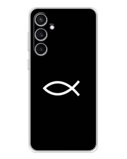 Чехол для Samsung Galaxy S24 FE с картинкой «Символ рыбы Jesus»