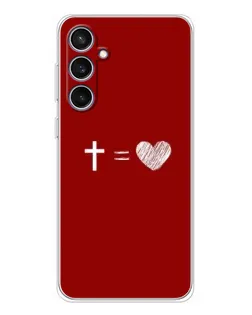Чехол для Samsung Galaxy S24 FE с картинкой «Уравнение любви»