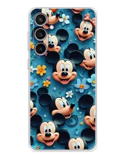 Чехол для Samsung Galaxy S24 FE с картинкой «Паттерн Микки и Минни»