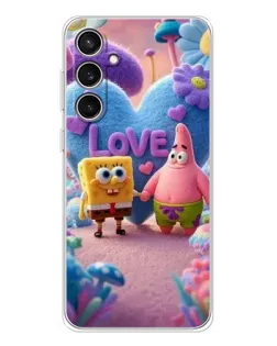 Чехол для Samsung Galaxy S24 FE с картинкой «Губка Боб Патрик»