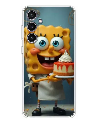 Чехол для Samsung Galaxy S24 FE с картинкой «Повар Спанч Боб»