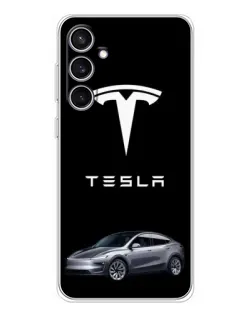 Чехол для Samsung Galaxy S24 FE с картинкой «Tesla Model Y» Чехол для Samsung Galaxy S24 FE с картинкой «Tesla Model Y»