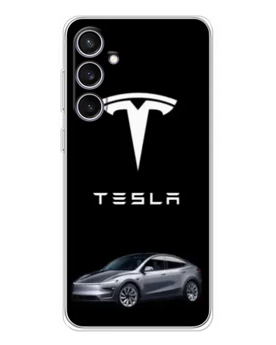 Чехол для Samsung Galaxy S24 FE с картинкой «Tesla Model Y»