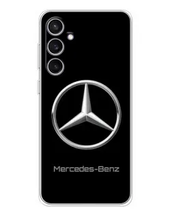 Чехол для Samsung Galaxy S24 FE с картинкой «Mercedes Silver Logo»