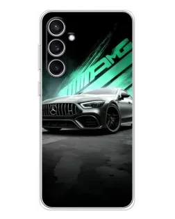 Чехол для Samsung Galaxy S24 FE с картинкой «Темный Mercedes AMG»