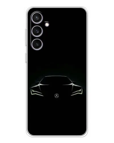 Чехол для Samsung Galaxy S24 FE с картинкой «Mercedes — силуэт авто» Чехол для Samsung Galaxy S24 FE с картинкой «Mercedes — силуэт авто»