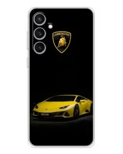 Чехол для Samsung Galaxy S24 FE с картинкой «Lamborghini желтый акцент» Чехол для Samsung Galaxy S24 FE с картинкой «Lamborghini желтый акцент»