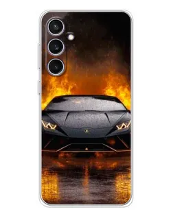 Чехол для Samsung Galaxy S24 FE с картинкой «Lamborghini в огне» Чехол для Samsung Galaxy S24 FE с картинкой «Lamborghini в огне»