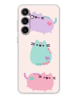 Чехол для Samsung Galaxy S24 FE с картинкой «Pusheen трио»