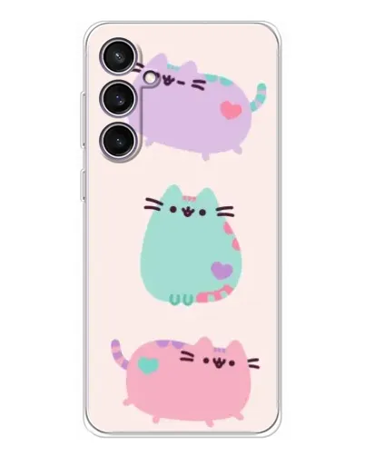 Чехол для Samsung Galaxy S24 FE с картинкой «Pusheen трио» Чехол для Samsung Galaxy S24 FE с картинкой «Pusheen трио»