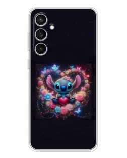 Чехол для Samsung Galaxy S24 FE с картинкой «Stitch в цветах» Чехол для Samsung Galaxy S24 FE с картинкой «Stitch в цветах»