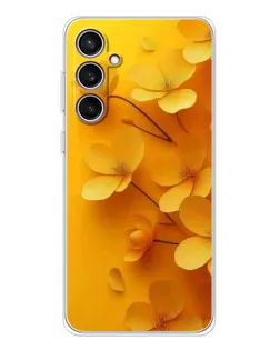 Чехол для Samsung Galaxy S24 FE с картинкой «Золотые лепестки»