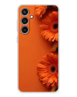 Чехол для Samsung Galaxy S24 FE с картинкой «Оранжевые герберы»
