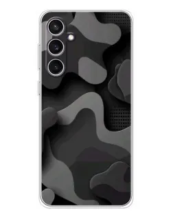 Чехол для Samsung Galaxy S24 FE с картинкой «Темный абстрактный камуфляж»
