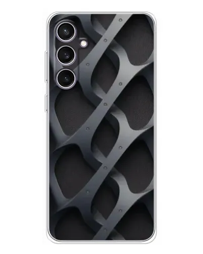 Чехол для Samsung Galaxy S24 FE с картинкой «Объемное серое плетение»
