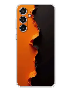 Чехол для Samsung Galaxy S24 FE с картинкой «Оранжевый разлом»