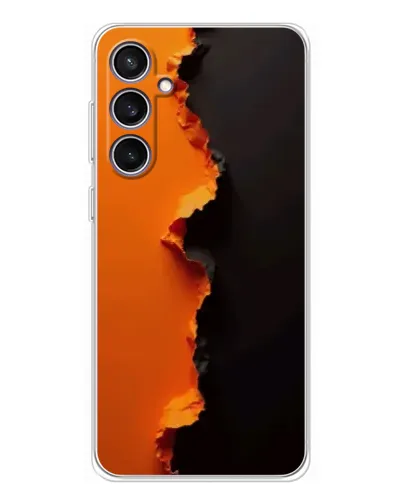 Чехол для Samsung Galaxy S24 FE с картинкой «Оранжевый разлом»