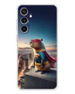 Чехол для Samsung Galaxy S24 FE с картинкой «Капи-мен супергерой» Чехол для Samsung Galaxy S24 FE с картинкой «Капи-мен супергерой»