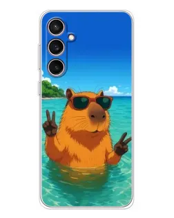 Чехол для Samsung Galaxy S24 FE с картинкой «Морская капибара» Чехол для Samsung Galaxy S24 FE с картинкой «Морская капибара»