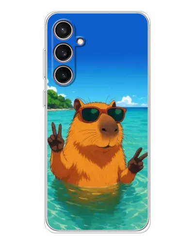 Чехол для Samsung Galaxy S24 FE с картинкой «Морская капибара» Чехол для Samsung Galaxy S24 FE с картинкой «Морская капибара»