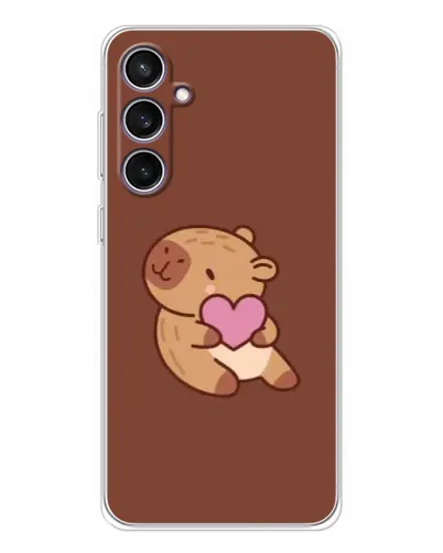 Чехол для Samsung Galaxy S24 FE с картинкой «Капибара с сердцем» Чехол для Samsung Galaxy S24 FE с картинкой «Капибара с сердцем»