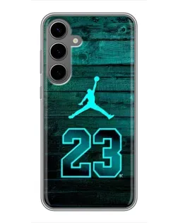 Чехол для Samsung Galaxy S24 Plus с картинкой «Jordan Cyan 23» Чехол для Samsung Galaxy S24 Plus с картинкой «Jordan Cyan 23»
