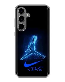 Чехол для Samsung Galaxy S24 Plus с картинкой «Jordan Neon Blue» Чехол для Samsung Galaxy S24 Plus с картинкой «Jordan Neon Blue»