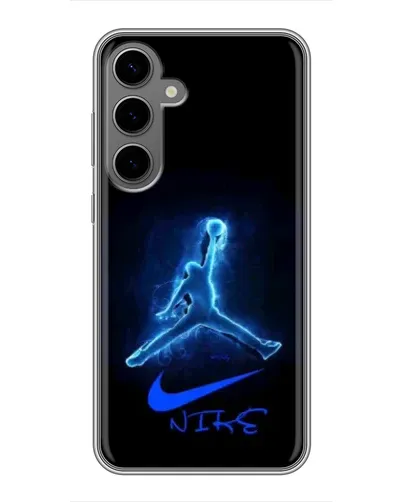 Чехол для Samsung Galaxy S24 Plus с картинкой «Jordan Neon Blue» Чехол для Samsung Galaxy S24 Plus с картинкой «Jordan Neon Blue»