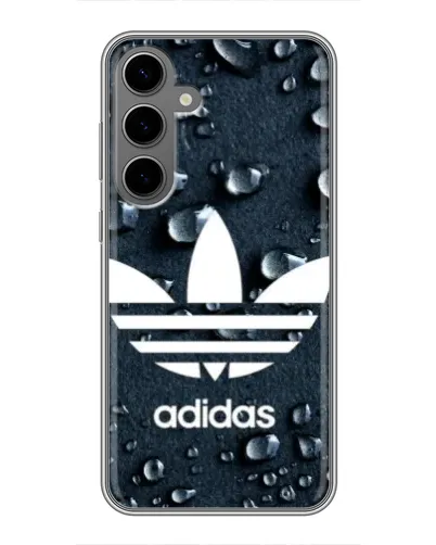 Чехол для Samsung Galaxy S24 Plus с картинкой «Adidas Trefoil Blue»