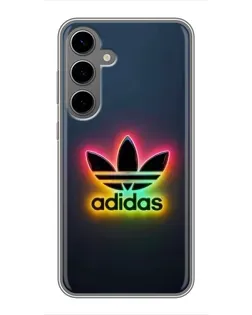 Чехол для Samsung Galaxy S24 Plus с картинкой «Неоновый Adidas»