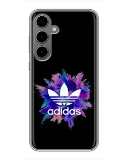 Чехол для Samsung Galaxy S24 Plus с картинкой «Взрыв красок Adidas»