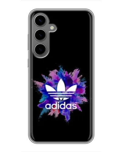 Чехол для Samsung Galaxy S24 Plus с картинкой «Взрыв красок Adidas»