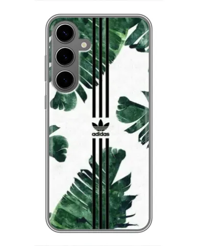 Чехол для Samsung Galaxy S24 Plus с картинкой «Пальмовые листья адидас»