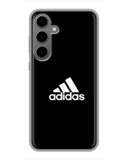 Чехол для Samsung Galaxy S24 Plus с картинкой «Черная классика Adidas»