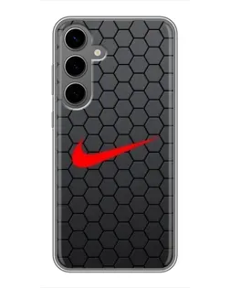 Чехол для Samsung Galaxy S24 Plus с картинкой «Nike — карбоновая сетка» Чехол для Samsung Galaxy S24 Plus с картинкой «Nike — карбоновая сетка»