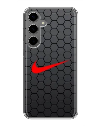 Чехол для Samsung Galaxy S24 Plus с картинкой «Nike — карбоновая сетка» Чехол для Samsung Galaxy S24 Plus с картинкой «Nike — карбоновая сетка»