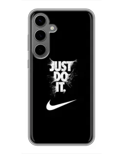 Чехол для Samsung Galaxy S24 Plus с картинкой «Текстовый принт Nike» Чехол для Samsung Galaxy S24 Plus с картинкой «Текстовый принт Nike»