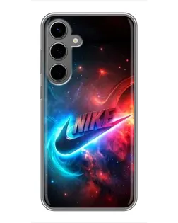 Чехол для Samsung Galaxy S24 Plus с картинкой «Огненный логотип Nike» Чехол для Samsung Galaxy S24 Plus с картинкой «Огненный логотип Nike»