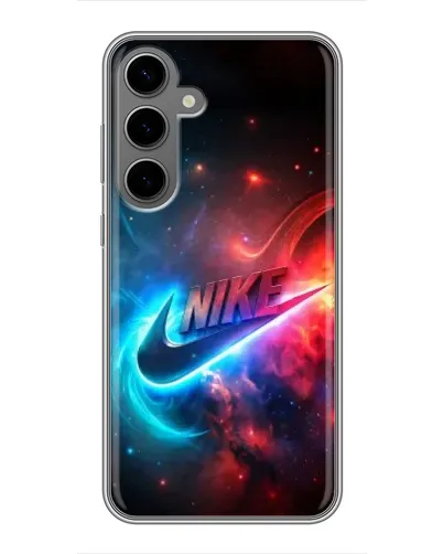 Чехол для Samsung Galaxy S24 Plus с картинкой «Огненный логотип Nike» Чехол для Samsung Galaxy S24 Plus с картинкой «Огненный логотип Nike»