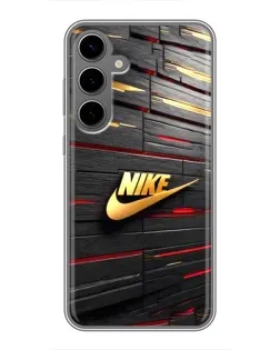 Чехол для Samsung Galaxy S24 Plus с картинкой «Золотой Nike на металле» Чехол для Samsung Galaxy S24 Plus с картинкой «Золотой Nike на металле»