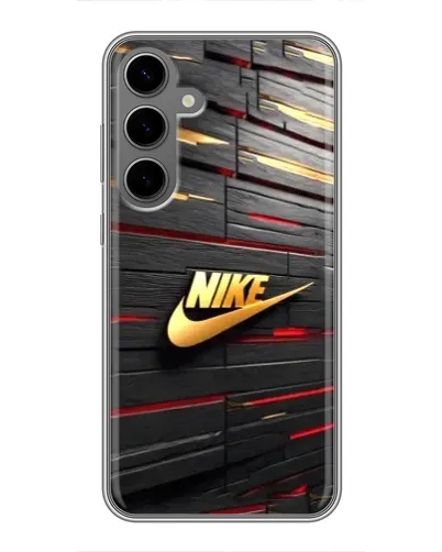 Чехол для Samsung Galaxy S24 Plus с картинкой «Золотой Nike на металле» Чехол для Samsung Galaxy S24 Plus с картинкой «Золотой Nike на металле»