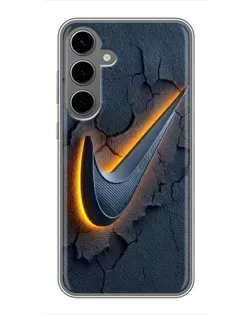 Чехол для Samsung Galaxy S24 Plus с картинкой «Объемный логотип Найк» Чехол для Samsung Galaxy S24 Plus с картинкой «Объемный логотип Найк»