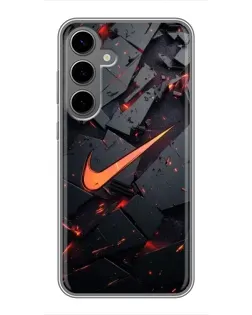 Чехол для Samsung Galaxy S24 Plus с картинкой «Nike — эффект разломов» Чехол для Samsung Galaxy S24 Plus с картинкой «Nike — эффект разломов»