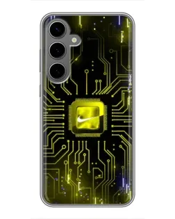 Чехол для Samsung Galaxy S24 Plus с картинкой «Nike — золотая искра» Чехол для Samsung Galaxy S24 Plus с картинкой «Nike — золотая искра»