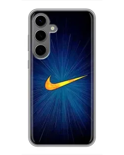 Чехол для Samsung Galaxy S24 Plus с картинкой «Синий пульс Nike» Чехол для Samsung Galaxy S24 Plus с картинкой «Синий пульс Nike»