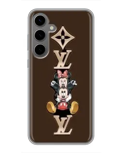Чехол для Samsung Galaxy S24 Plus с картинкой «LV и Микки Маус»